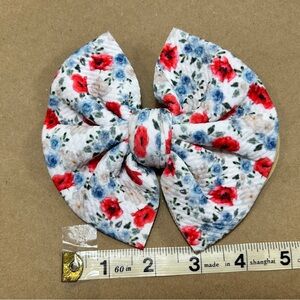 Hand Made Large Hair Bow With Soft Hair Tie, NEW